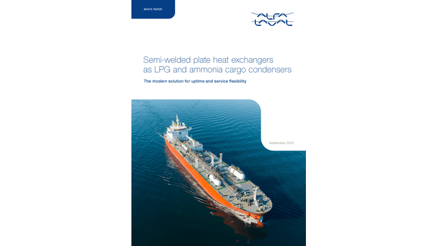 SWPHE as LPG and ammonia cargo condensers White paper