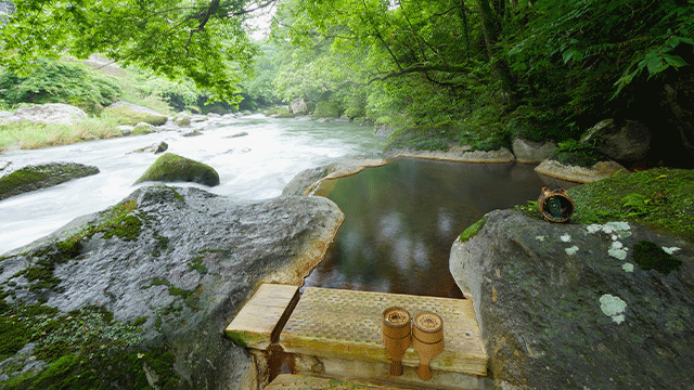 妙見石原壮 露天温泉 - 熱交換器